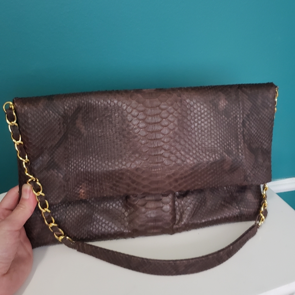 Real Phyton Skin Clutch